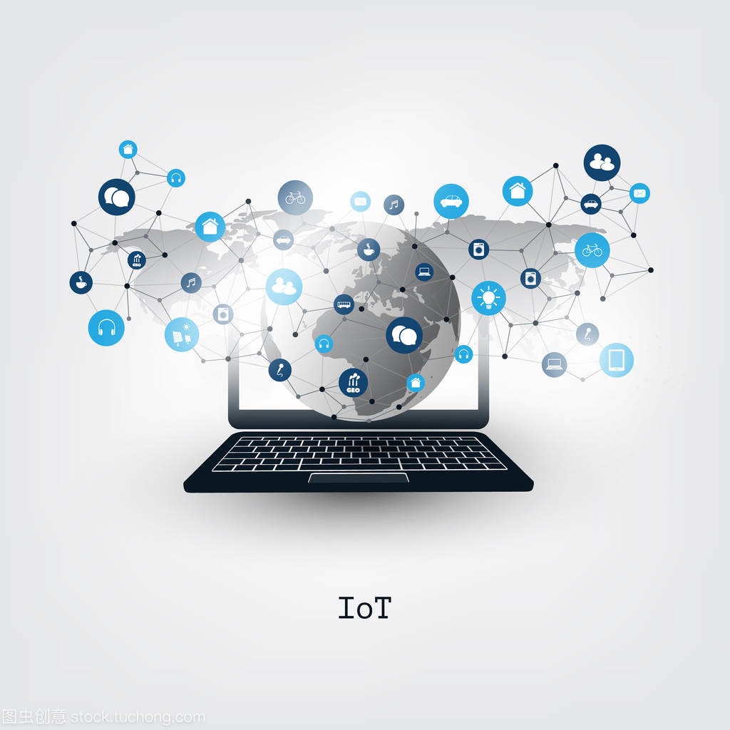 物聯網、云計算與圖標-數字網絡連接技術 互聯網時代的設計概念